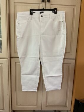 White crop jeans Talbots plus